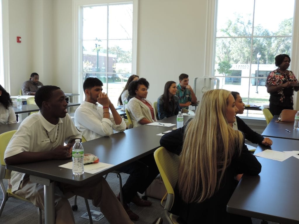 The Liberty County Chamber of Commerce 2017-2018 Young Adult Liberty Leaders class had their Orientation session in September. The class kicked off their program at the Hinesville branch of Live Oak Public Libraries. Thank you to owner/operator of Chick-fil-A Hinesville, Nick Westbrook, for sponsoring lunch and being the guest lunch speaker.