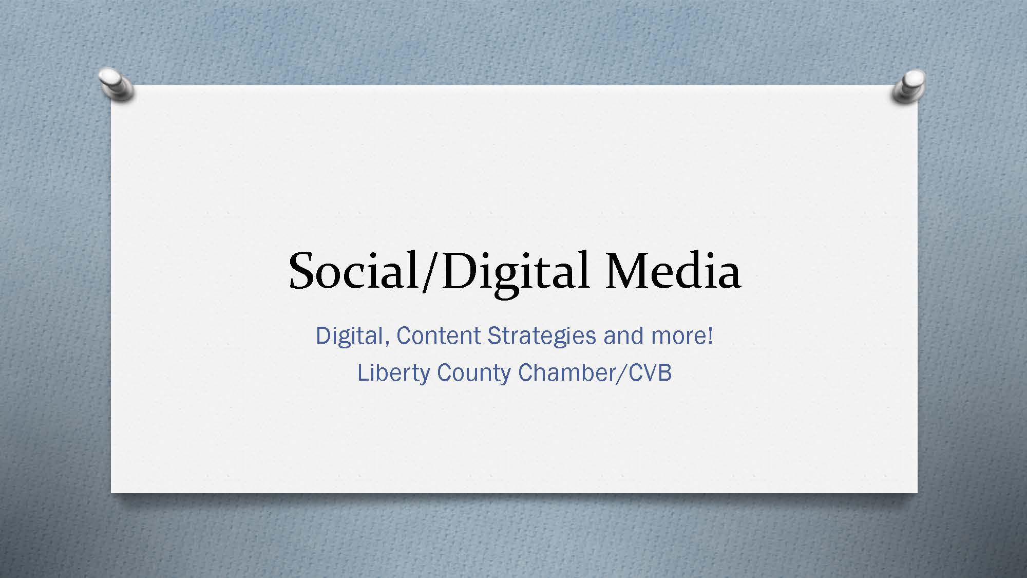 Social/Digital Media Workshop