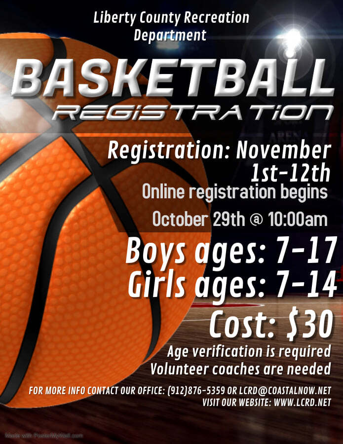 Liberty County Recreation Department Basketball Registration Liberty