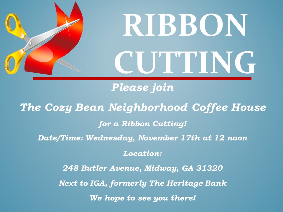 Cozy Bean Coffee Shop Ribbon Cutting