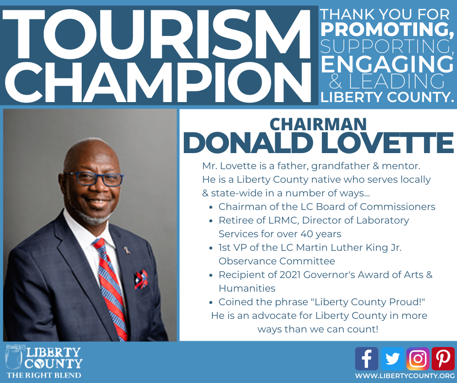 Tourism Champion Chairman Lovette