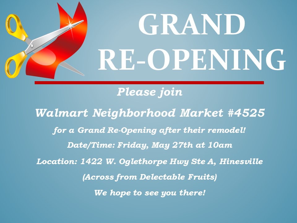Walmart Grand Re-Opening flyer