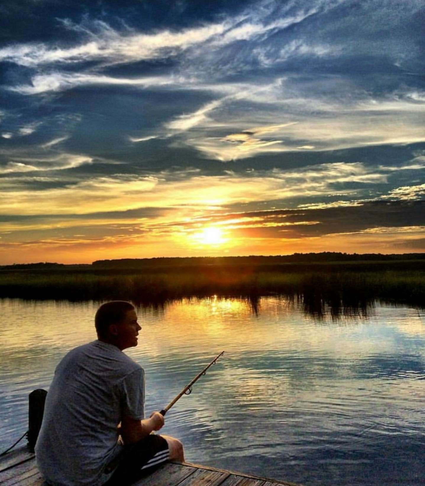 Spring Instagram Photo guy fishing by Kari Coons