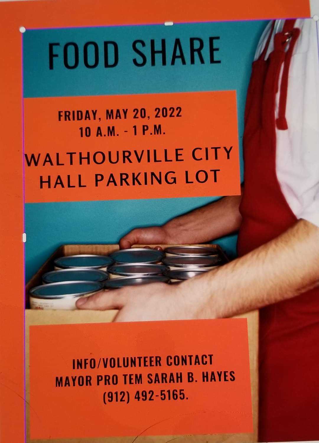 Food share drive Walthourville City Hall