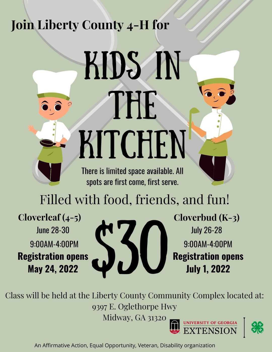 Kids in the Kitchen presented by Liberty County 4-H
