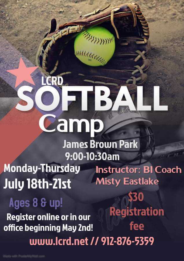 Liberty County Recreation Department softball camp