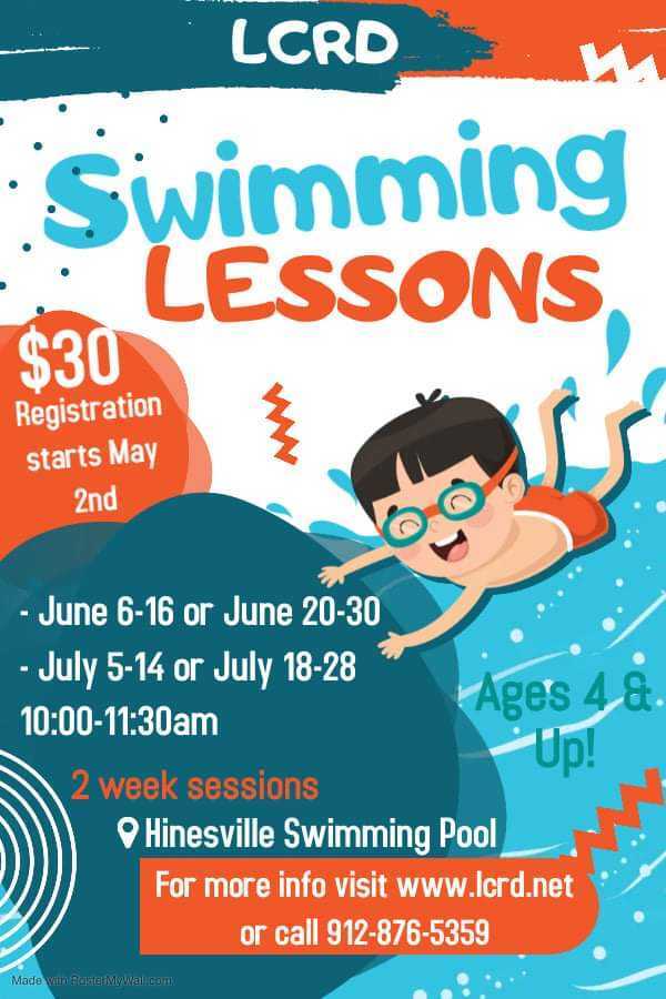 Liberty County Recreation Department swimming lessons