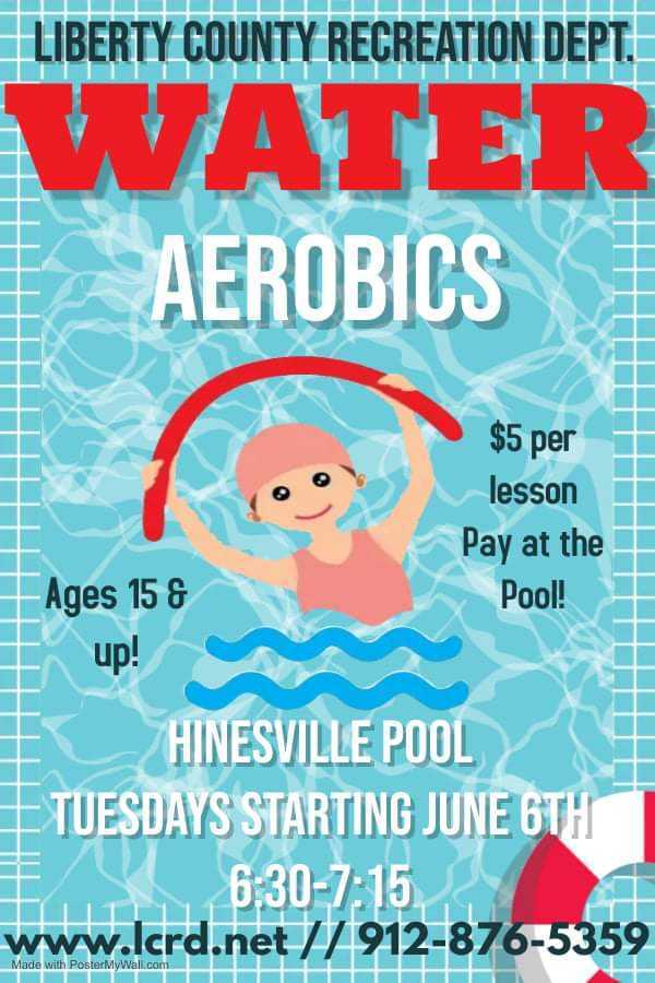 Liberty County Recreation Department water aerobics classes