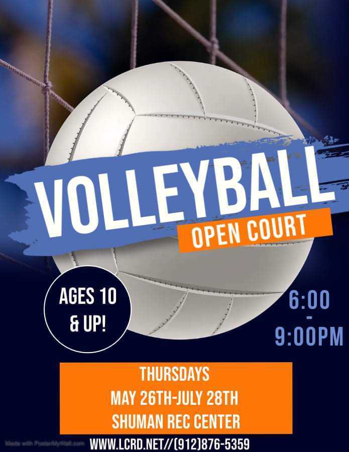 Liberty County Recreation Department Volleyball open court