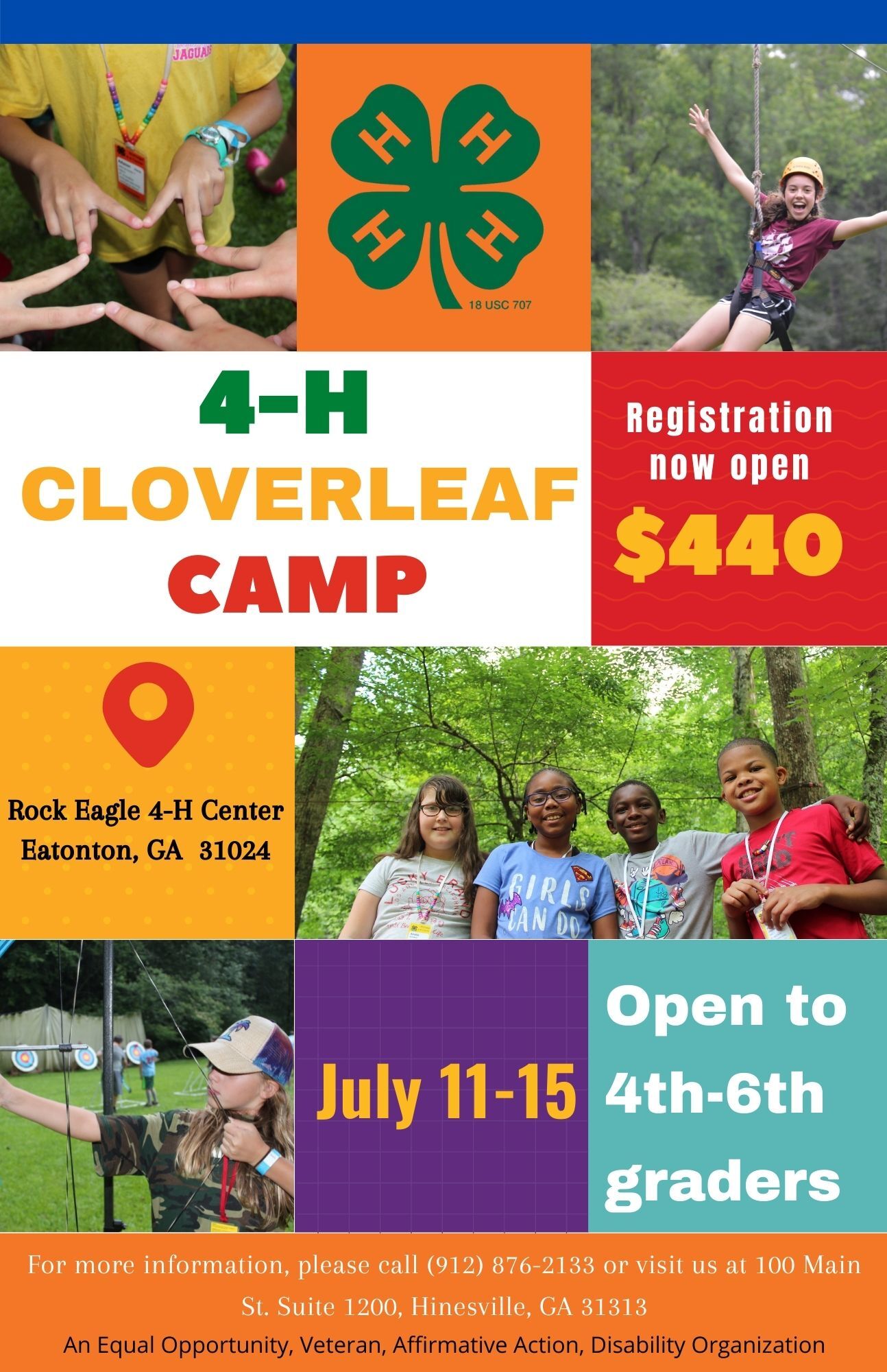4-H Summer Camp Flyer