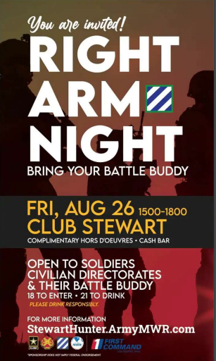 Flyer for Right Arm Night