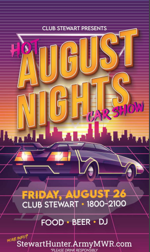 Flyer for Hot August Nights Car Show