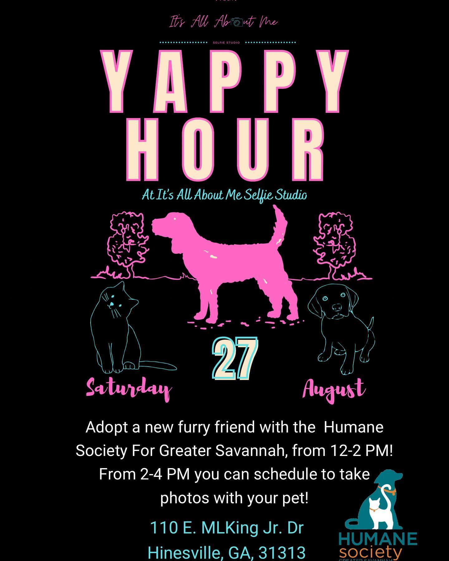 Flyer for Yappy Hour Event