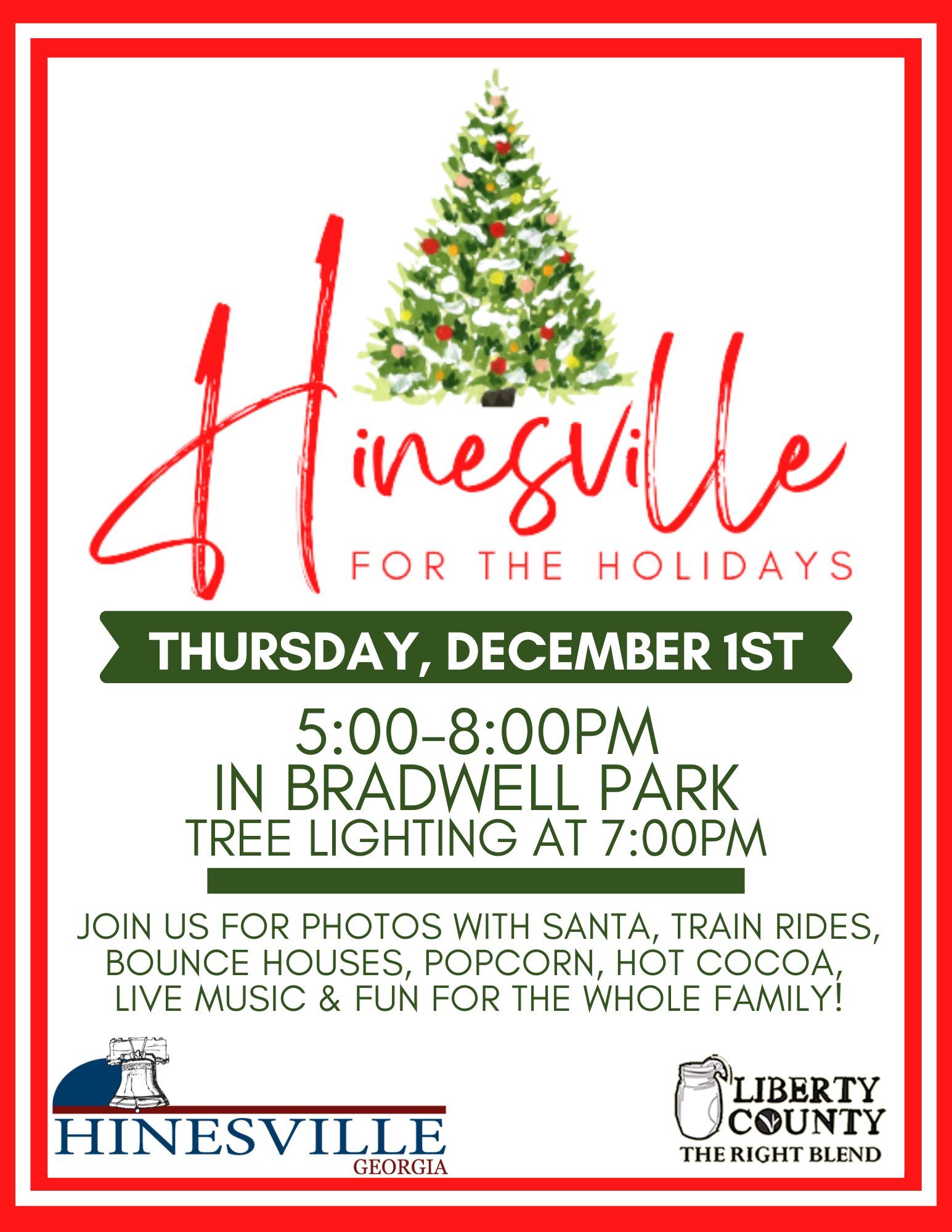 Hinesville for the holidays flyer