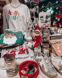 Holiday themed items sold by Dawson's General Store