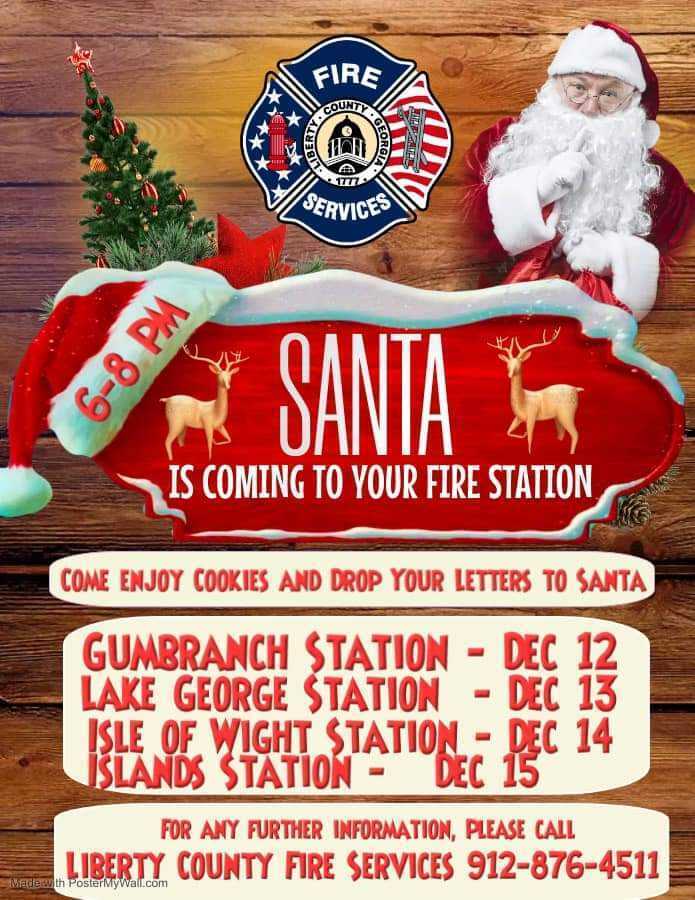 Santa visits Fire Station
