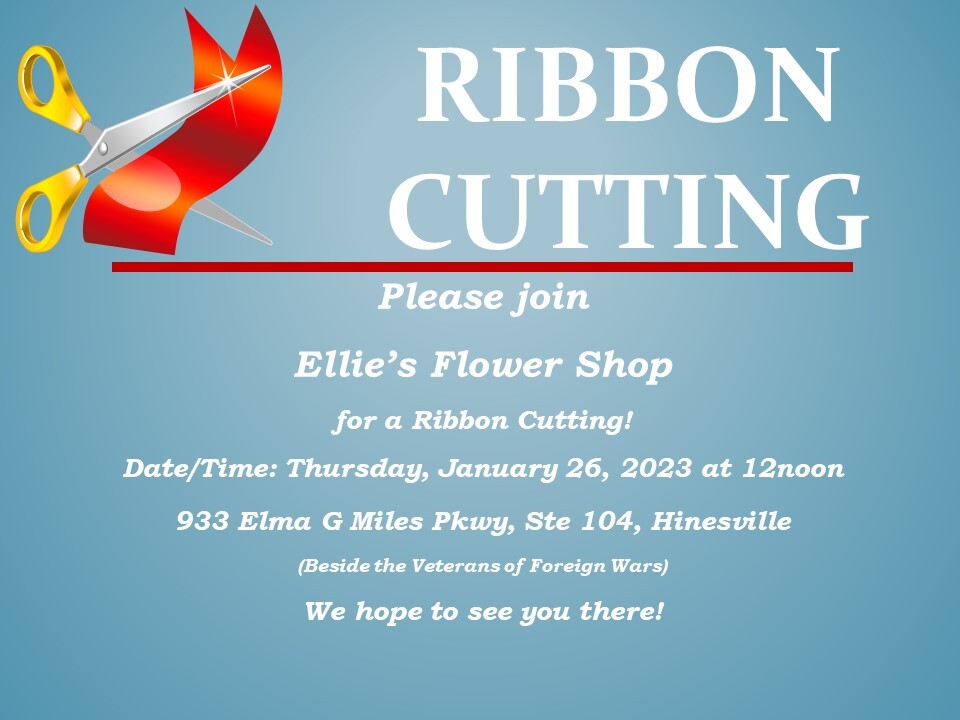 Ribbon Cutting for Ellie's Flower Shop