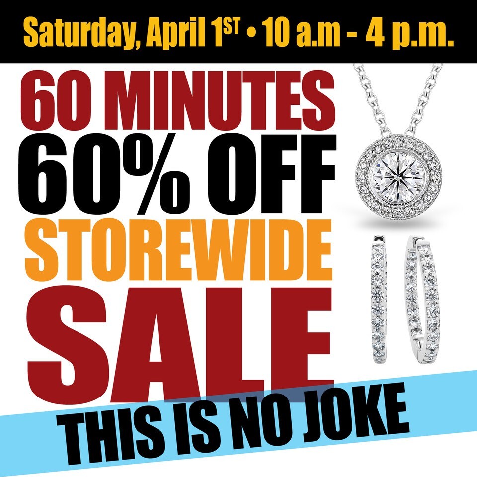60 Minute 60% off storewide sale.