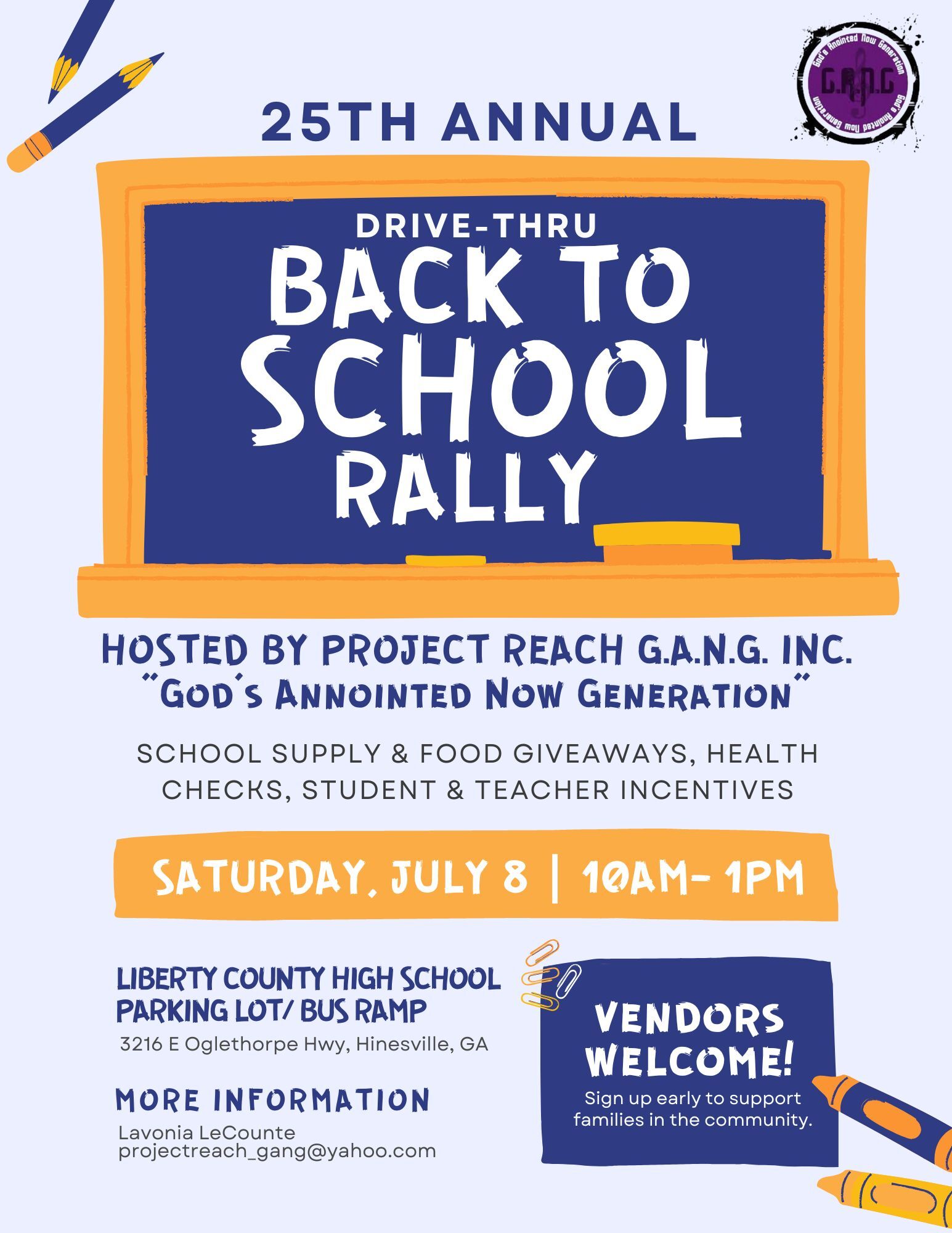 Back to school rally flyer