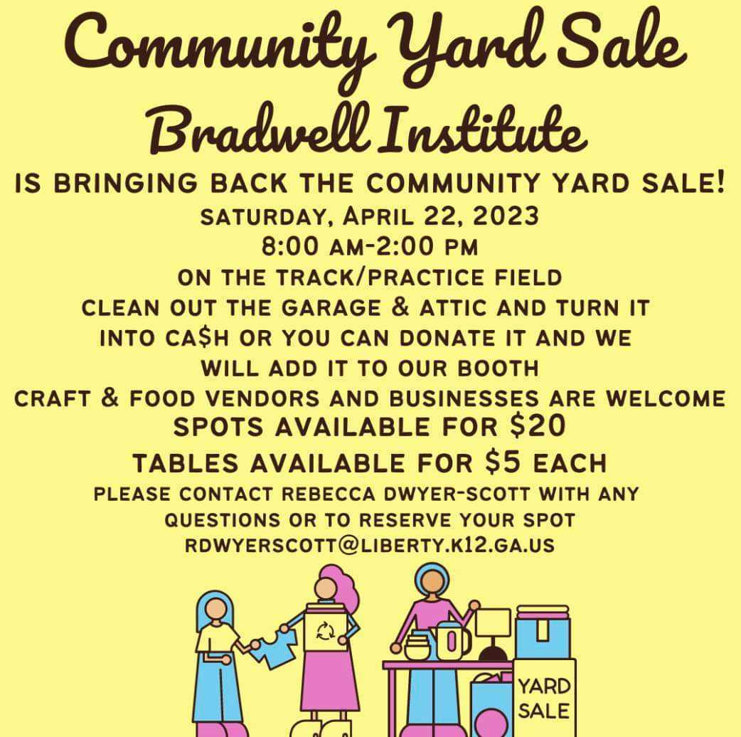 Community Yard Sale Bradwell Institute