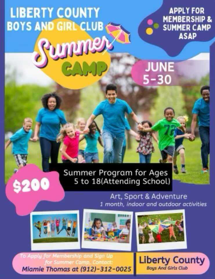 Boys & Girls Club Summer Camp flyer