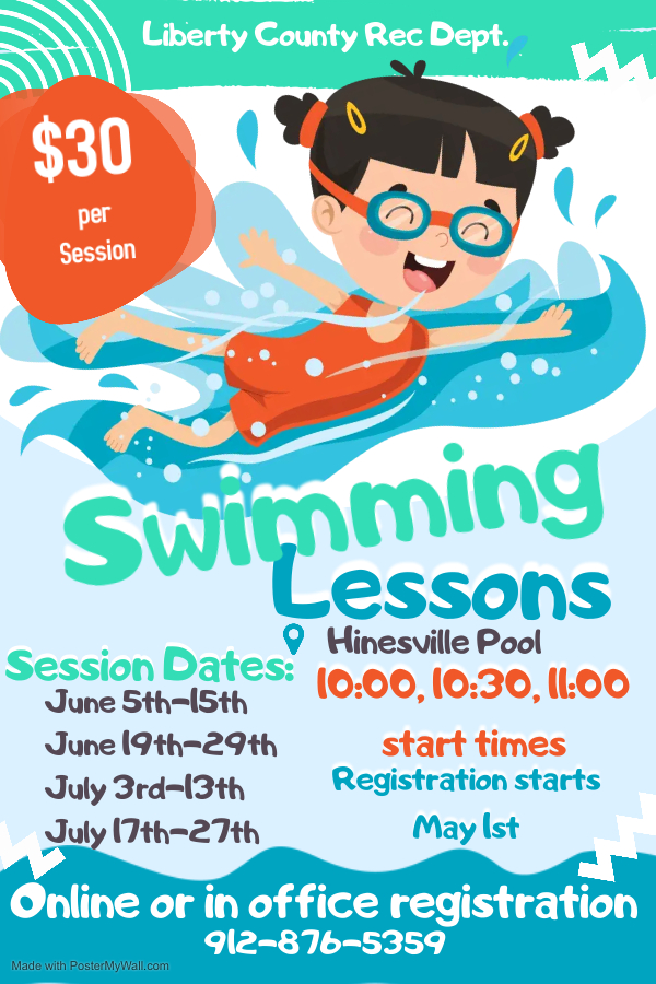 Swimming Lessons flyer