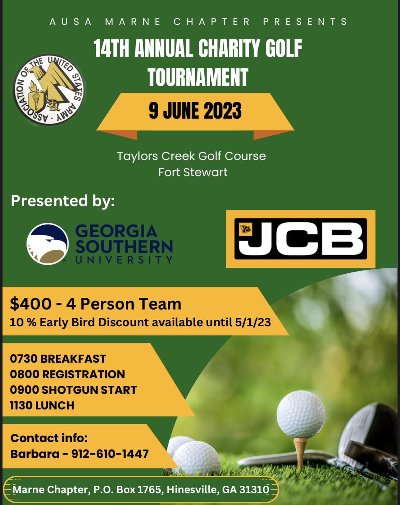 Charity Golf Tournament flyer