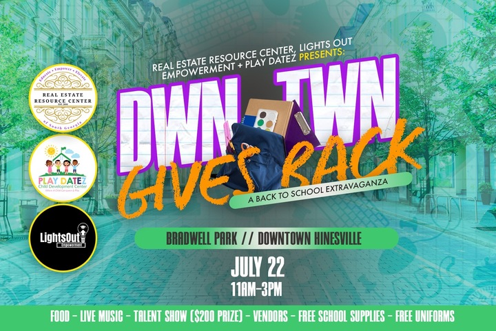 Downtown Gives Back flyer