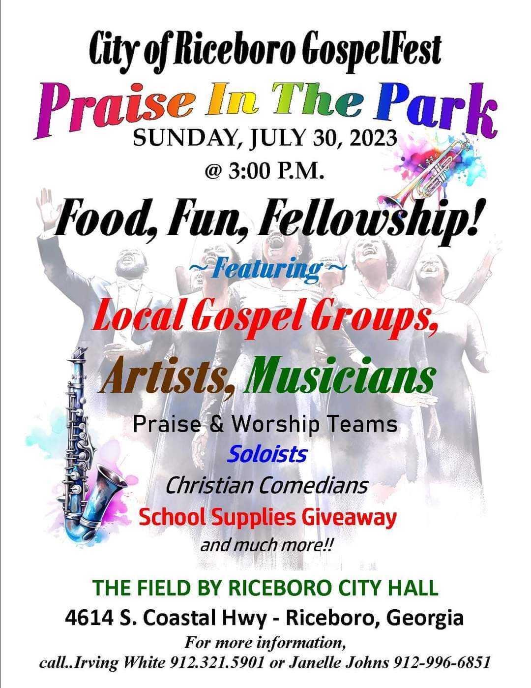 Praise in the Park Flyer