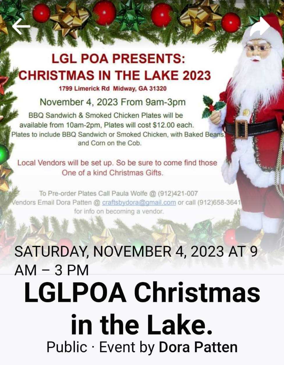 Christmas in the Lake flyer