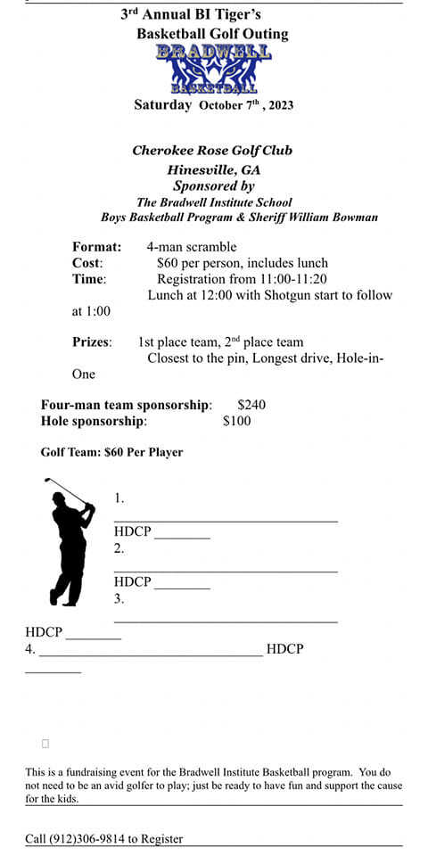 3rd Annual BI Tiger's Basketball Golf Outing