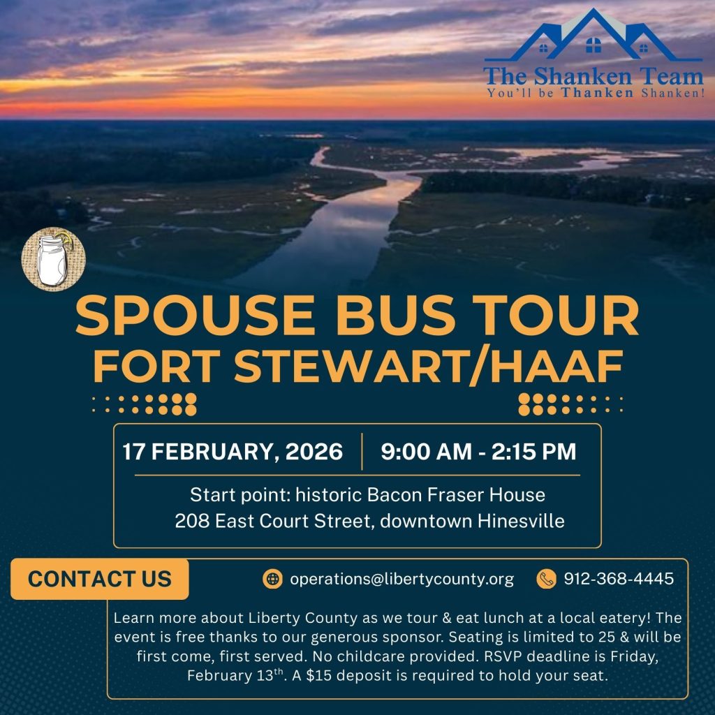 Flyer for February Spouse Bus Tour