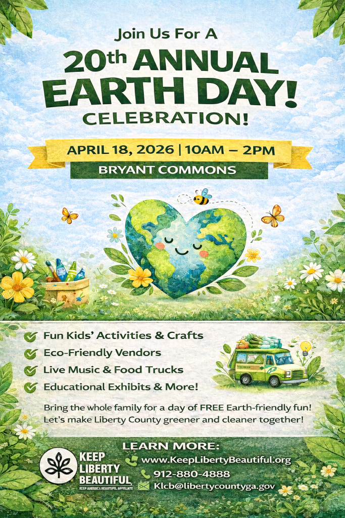 Flyer for KLB's 20th Annual Earth Day Celebration