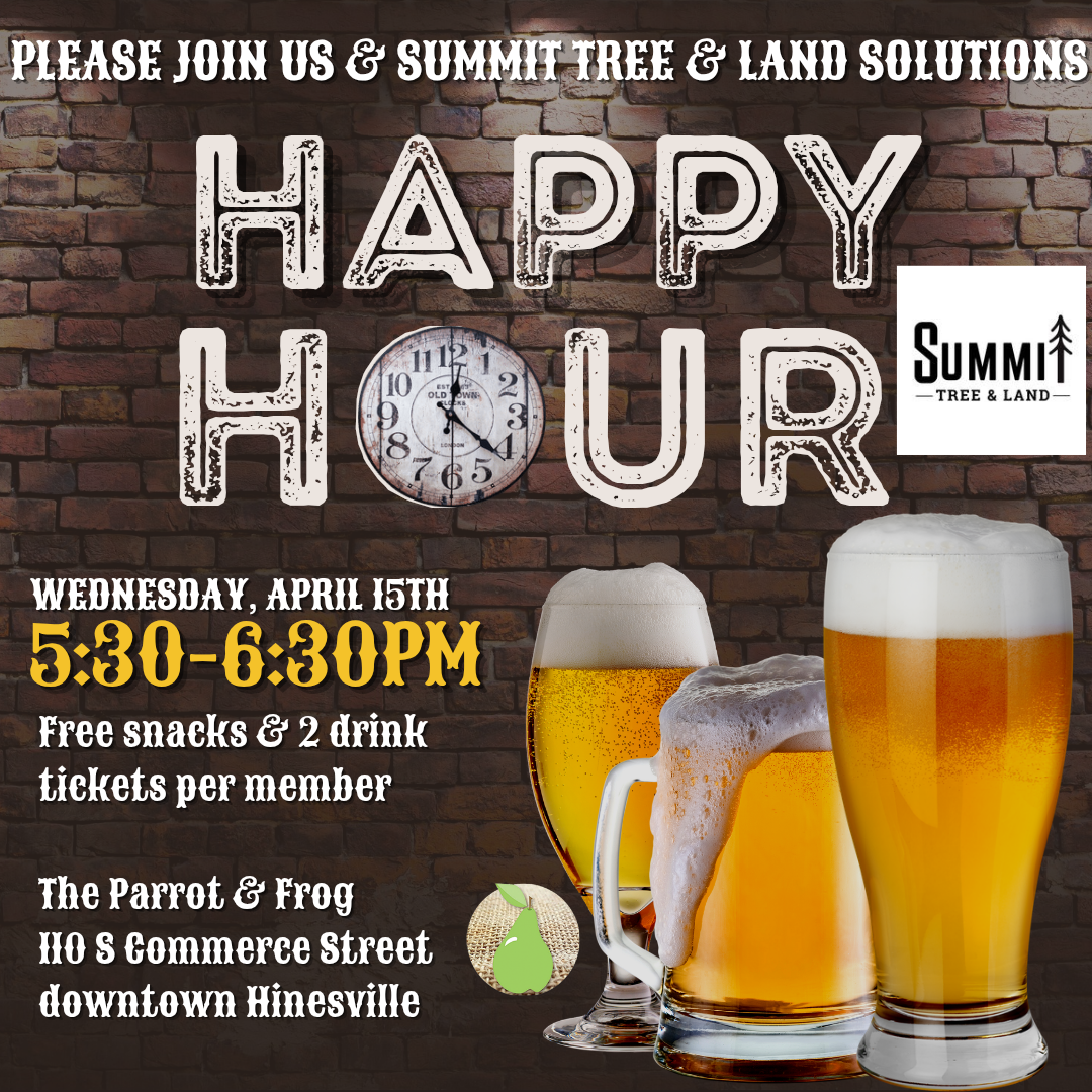 Happy Hour flyer for April.