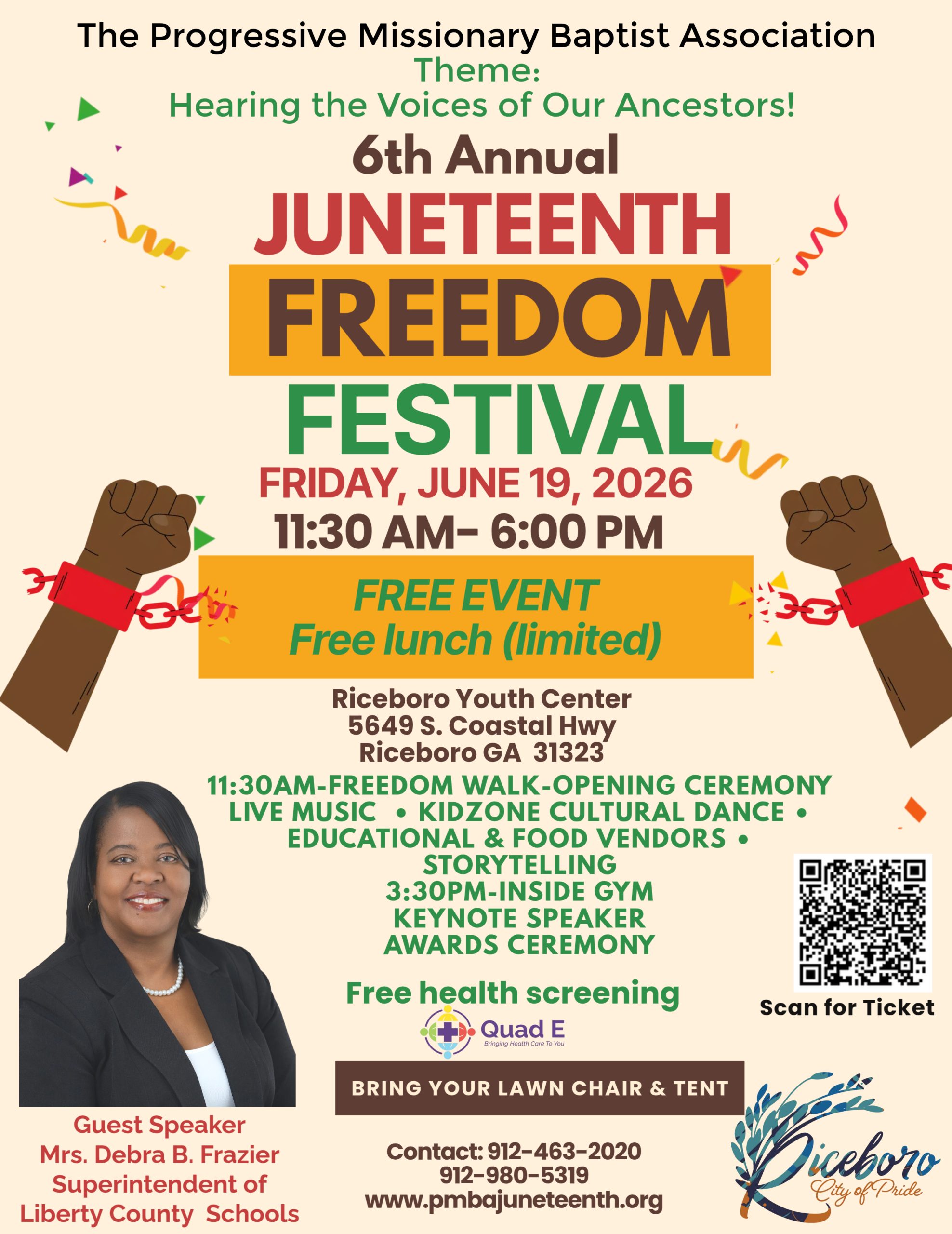 Juneteenth Freedom Festival for June 19th flyer.