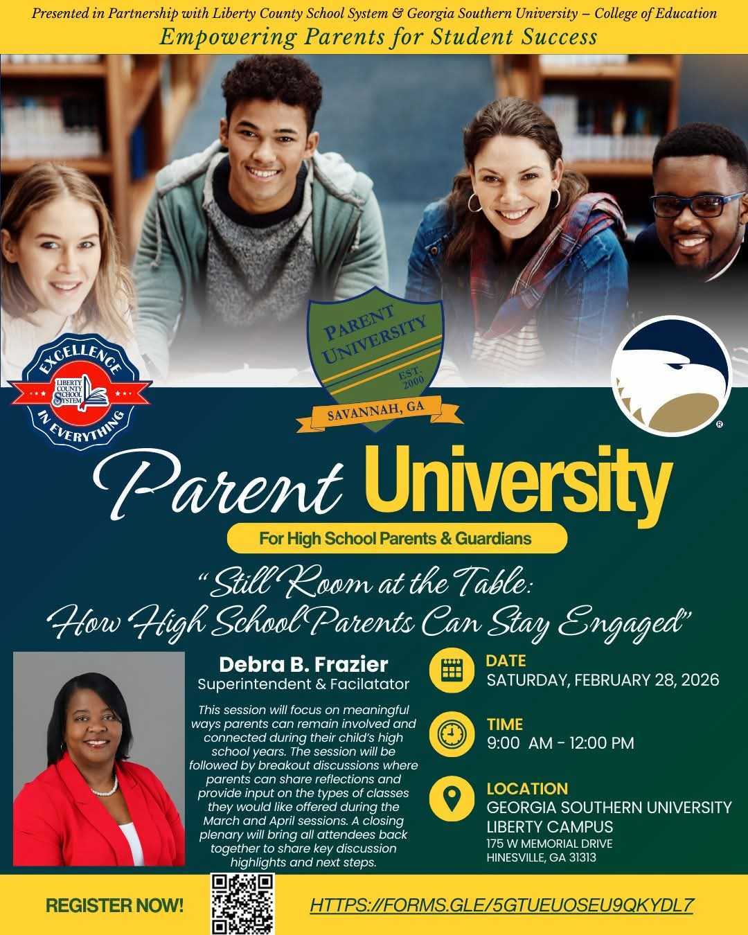Parent university flyer.