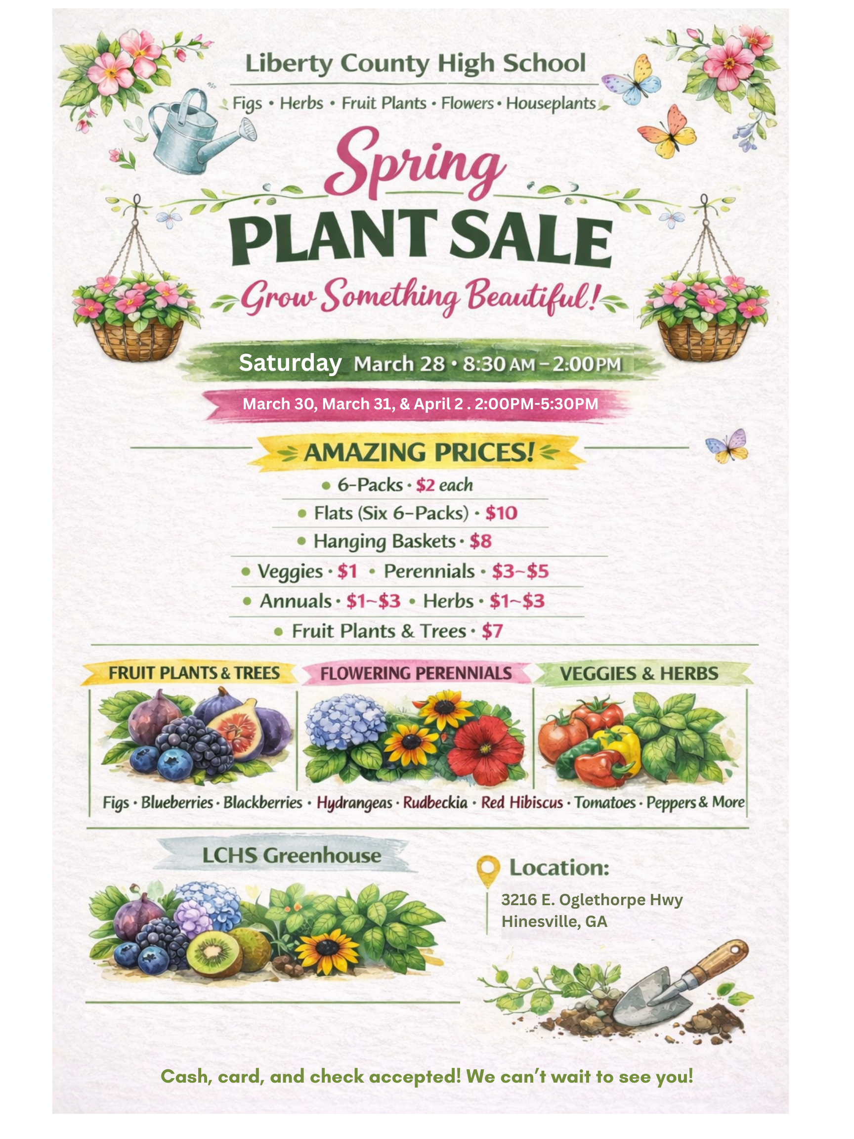 LCHS Plant Sale flyer.