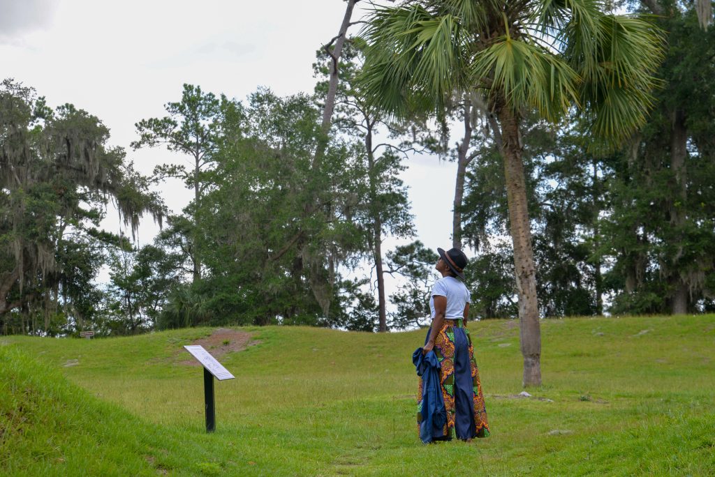 women standing in park