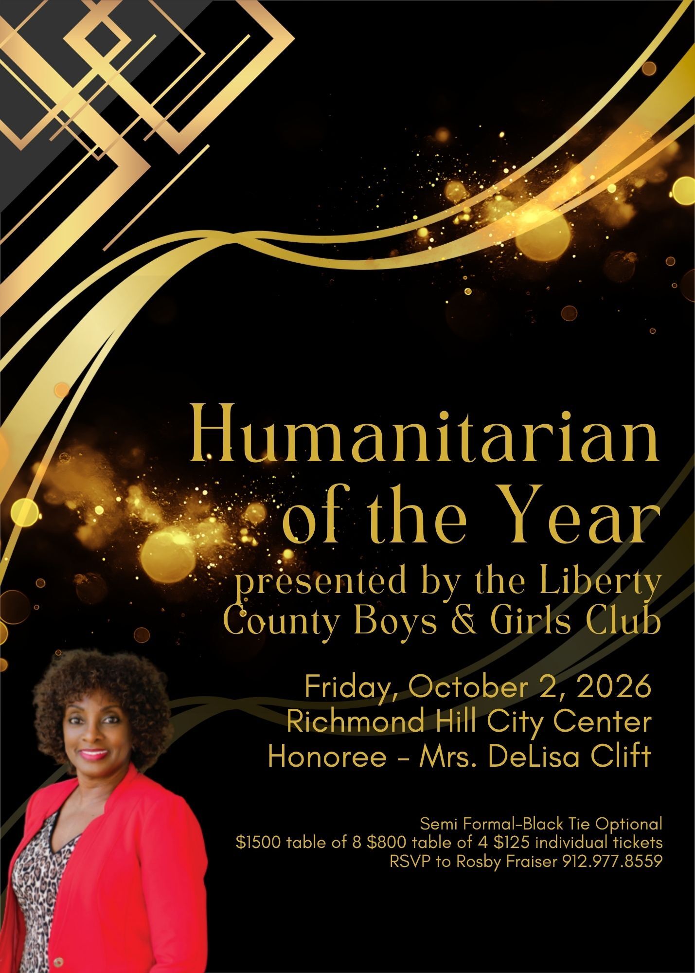 Humanitarian of the Year flyer.