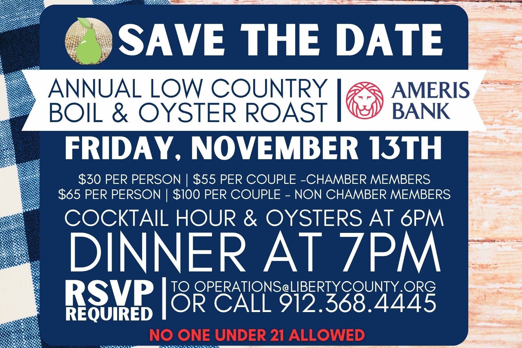 Annual Low Country Boil & Oyster Roast