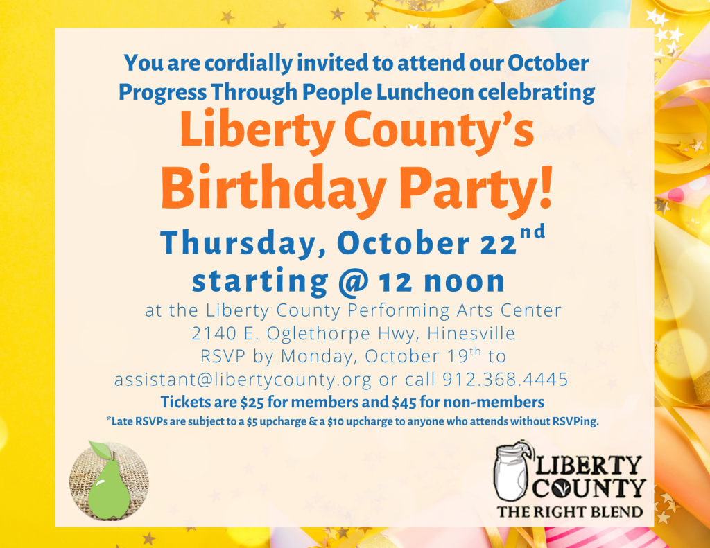 Progress Through People Luncheon - Liberty County's Birthday Party