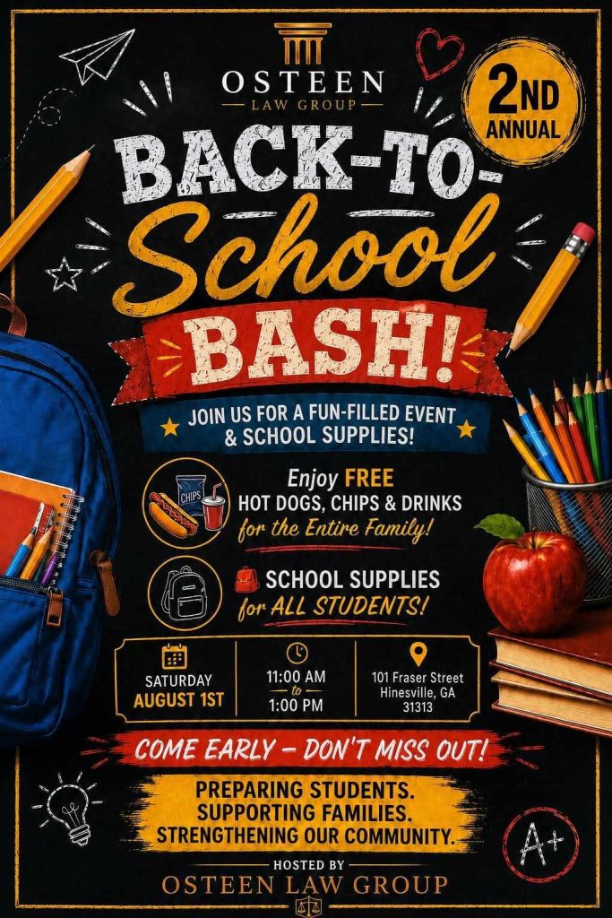 Osteen Law Group 2nd Annual Back to School Bash!