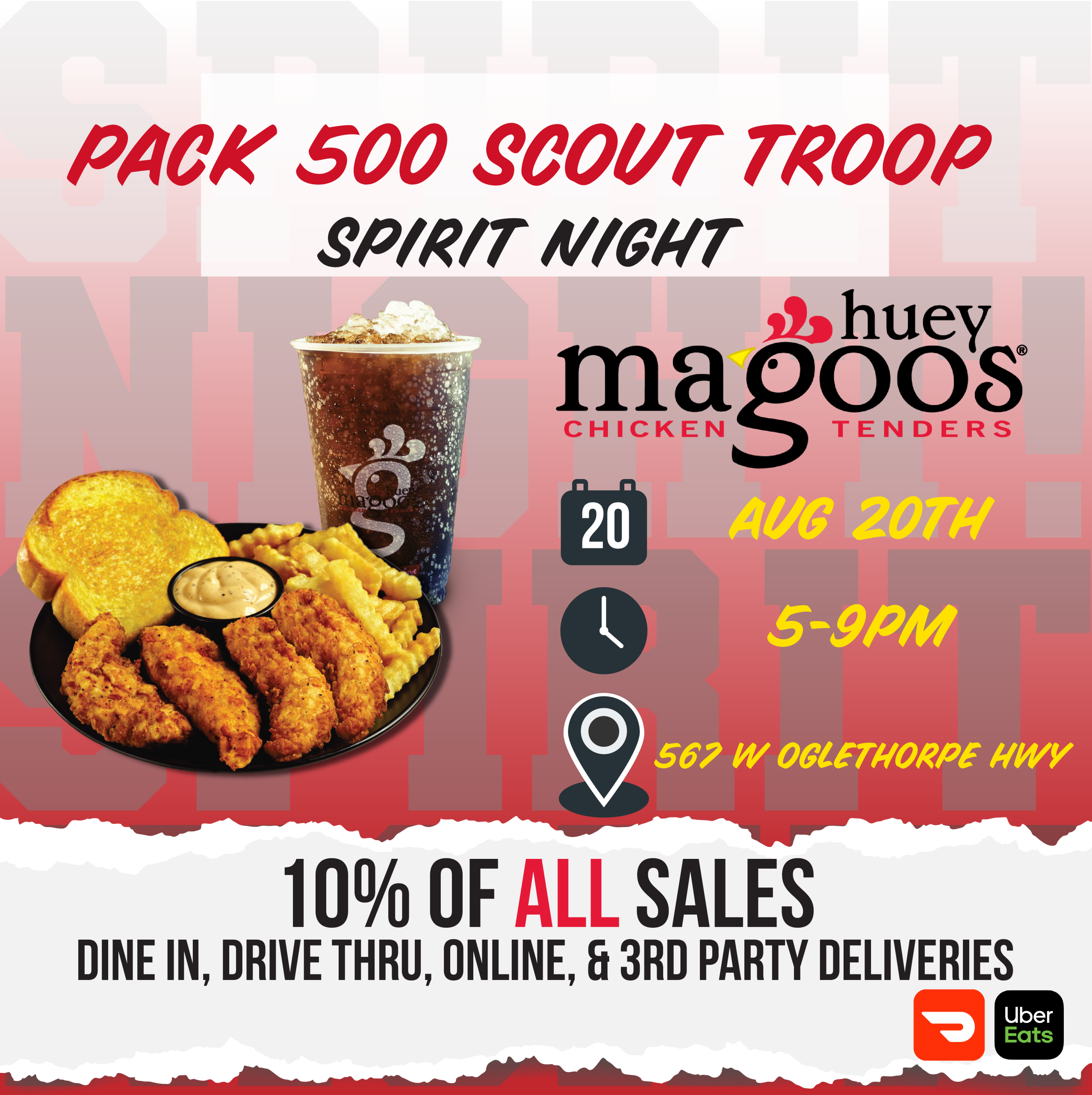 Pack 500 Scout Troup Spirit Night