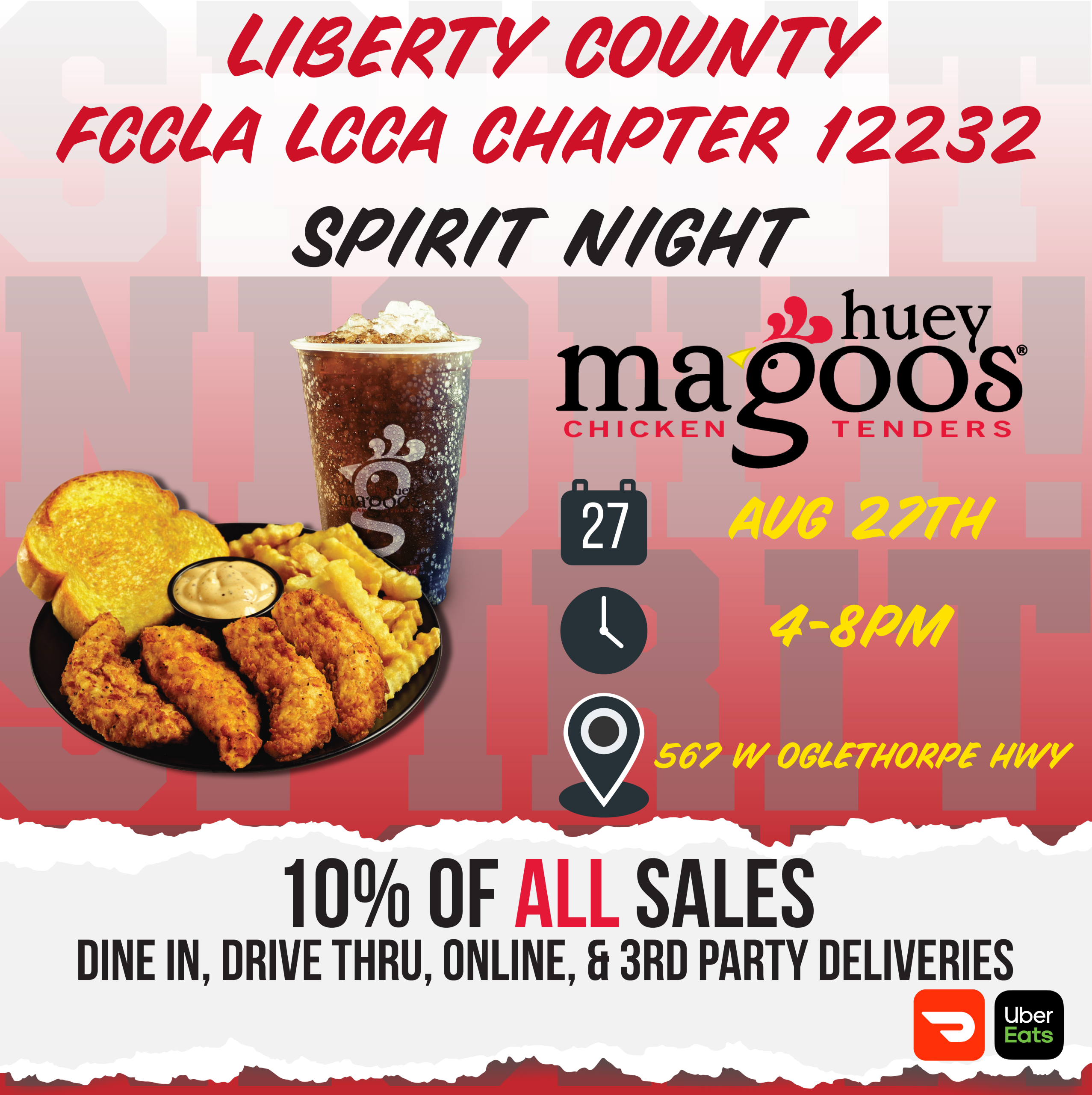 Liberty County FCCLA LCCA Chapter 12232 Spirit Night