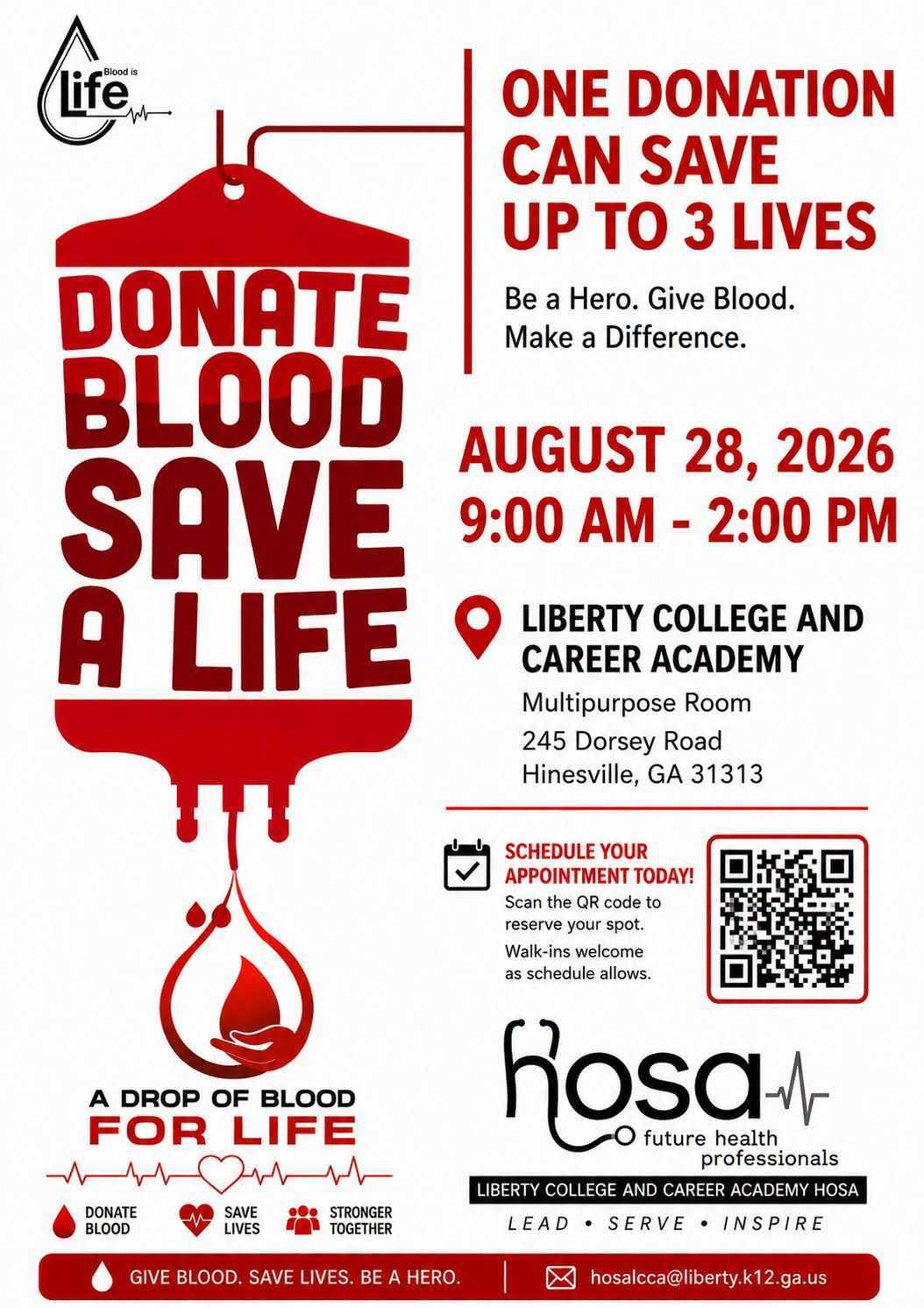 HOSA Blood Drive