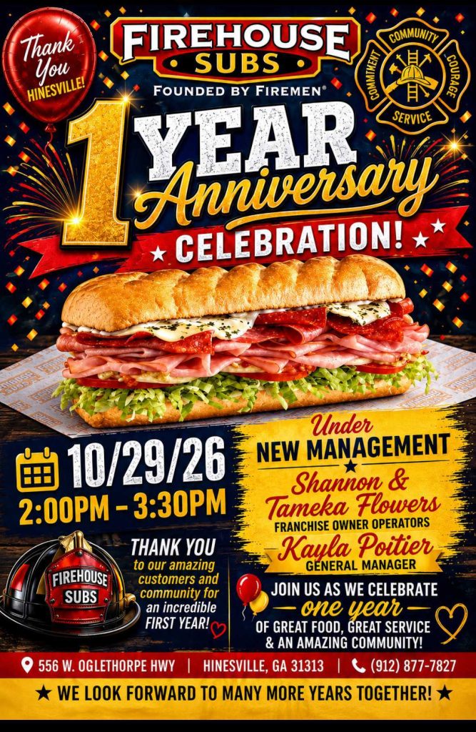Firehouse Subs 1 Year Anniversary Celebration!